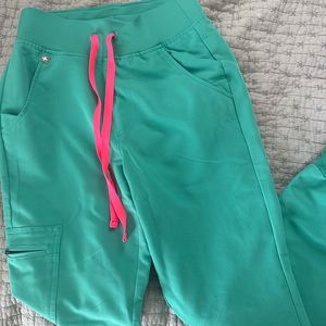 FIGS surgical green high waisted Zamora joggers